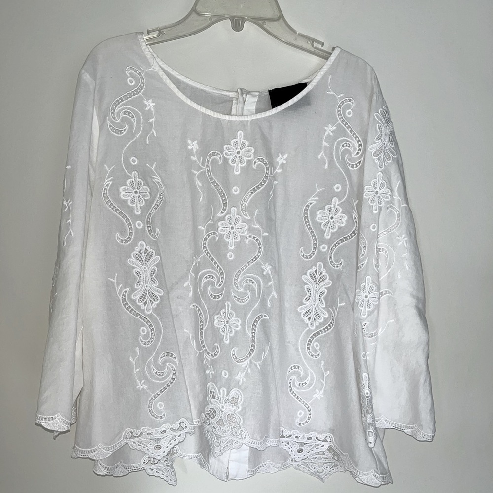 ✅ Cynthia Rowley Large Cotton Blouse